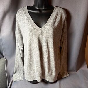 Buffalo David Bitton Light Gray V-Neck Sweater